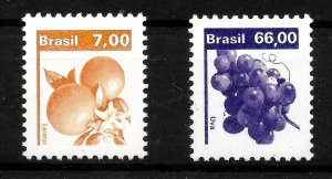 BRAZIL 1981 AGRICULTURAL PRODUCTS, ORANGES, GRAPES, FRUITS SCOTT 1662 1676 MINT