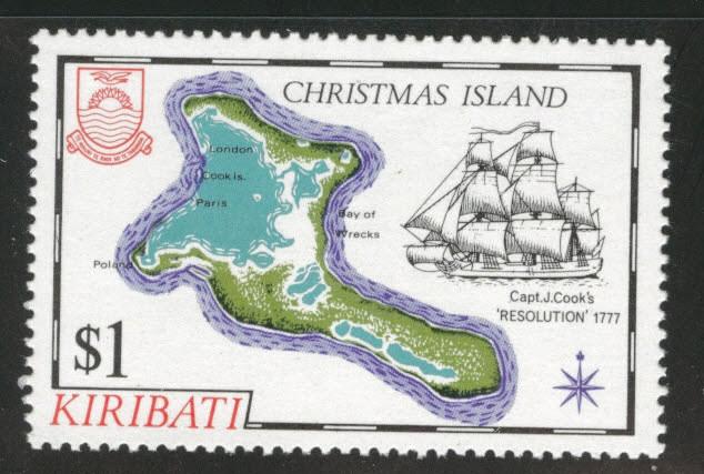 Kiribati Scott 372 MNH** Christmas Island 1981 map stamp