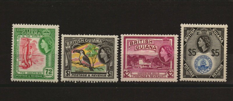 British Guiana - SG# 342 - 345 MLH / High Values  - Lot 0719315