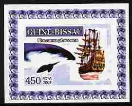 Guinea - Bissau 2007 Dolphins & Tall Ships #1 imperf ...