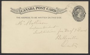 1897 Bloor Street Toronto CDS Postmark PM MY 7 97 On #P13 1c Victoria PSC