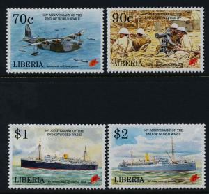 Liberia 1175-8 MNH WWII Military Aircraft, Ships