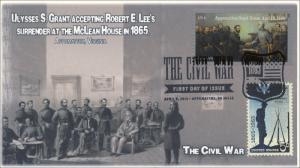 2015, SC 1182, Battle of Appomattox, Civil War, BW Pictorial, Duel FDC, 15-086