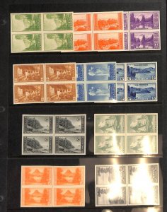 United States Postage Stamp, #756-765 National Parks Mint Blocks, 1935 (BK)