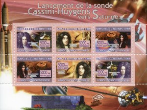 Guinea Space Stamps 2007 MNH Launch Cassini-Huygens Probe to Saturn 6v M/S
