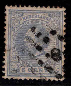 Netherlands Scott 23 used stamp perf 11.5x12