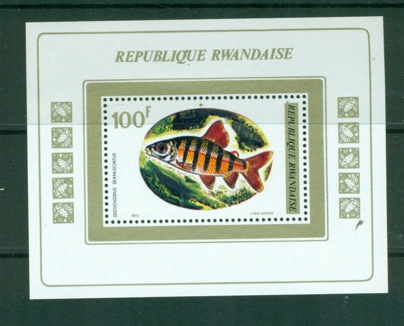 Rwanda  #549 (1973 Fish sheet) VFMNH CV $6.50