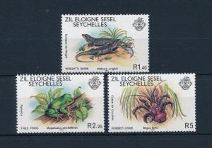 [53253] Seychelles Zil Eloigne Sesel 1981 Reptiles Skink Frog Crab MNH