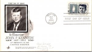 FDC 1964 SC #1246 Artcraft Cachet - Boston Mass - Single - J5996