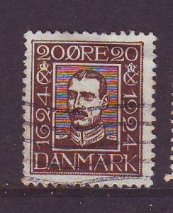 Denmark Sc  175 1924 20 o Christian X stamp used