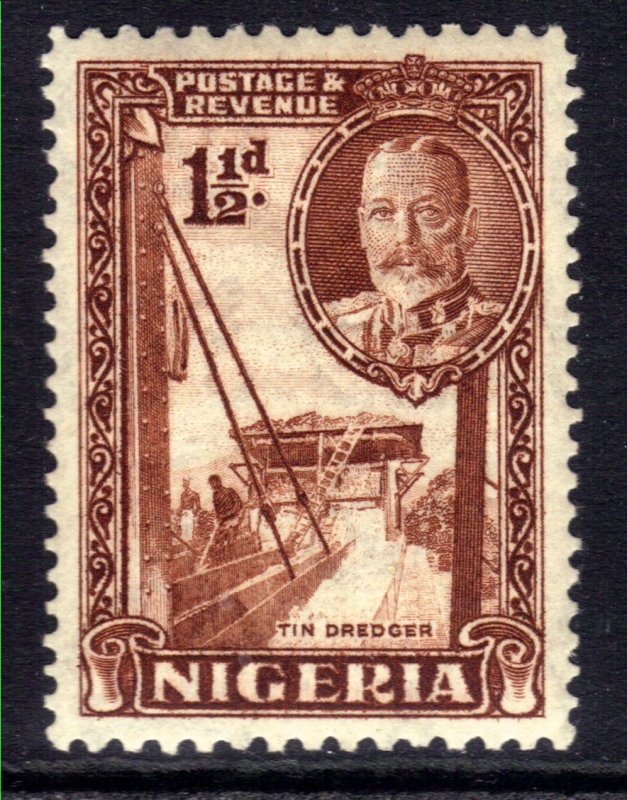 Nigeria 1936 KGV 1 1/2d Brown Lmm P 12.5 x 13.5 SG 36a ( C872 )