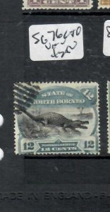 NORTH  BORNEO CROCODILE 12C   SG 76      CTO  VFU       P0327H