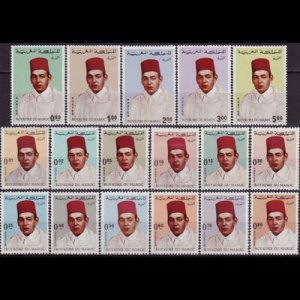 MOROCCO 1968 - Scott# 169/88 King Hassan II 1c-5d LH