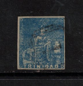 Trinidad SG #17 Very Fine Used Lightly Cancelled Second Issue *With Certificate*