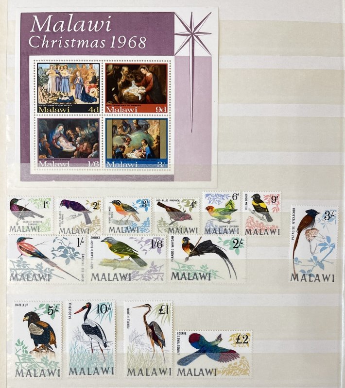 Malawi 1960s Sheets Ships Fish Trains Birds MNH(Aprx 60) MK8291