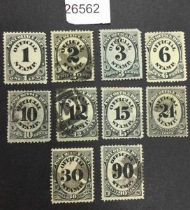 US STAMPS #O47-056 MINT OG 2H/USED $230  LOT #26562