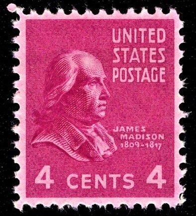 US 808 MNH VF 4 Cent James Madison
