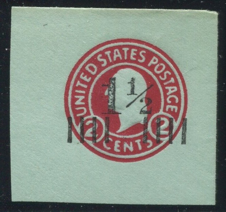 U504 Washington Die 1 Surcharge Full Corner Cut Square BY2114