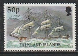 1989 Falkland Islands - Sc 497 - MH VF - 1 single - Ships of Cape Horn