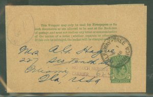 Jamaica  Wrapper w/CXL Halfway tree, Jamaica, marking added in Miami No such number, carrier...-1938 Half of flap missing