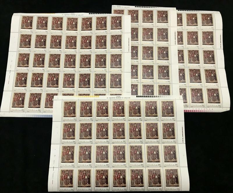 POLAND 1989 Blocks MNH Religion Art Paintings (500+Stamps) KR930