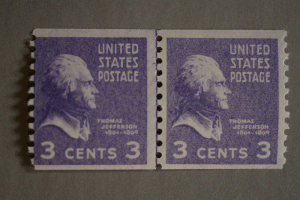 United States #842 Coil Line Pair MNH