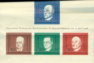Germany Famous People , 1 souvenir sheet