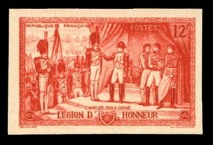 France, 1950-Present #730 (YT 997) Cat€61, 1954 Legion of Honor, imperf. si...