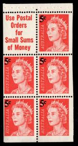 Australia - Mint Surcharged Booklet Pane Scott #398a (Queen Elizabeth II)