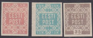 Estonia Sc #1-3 Mint Hinged