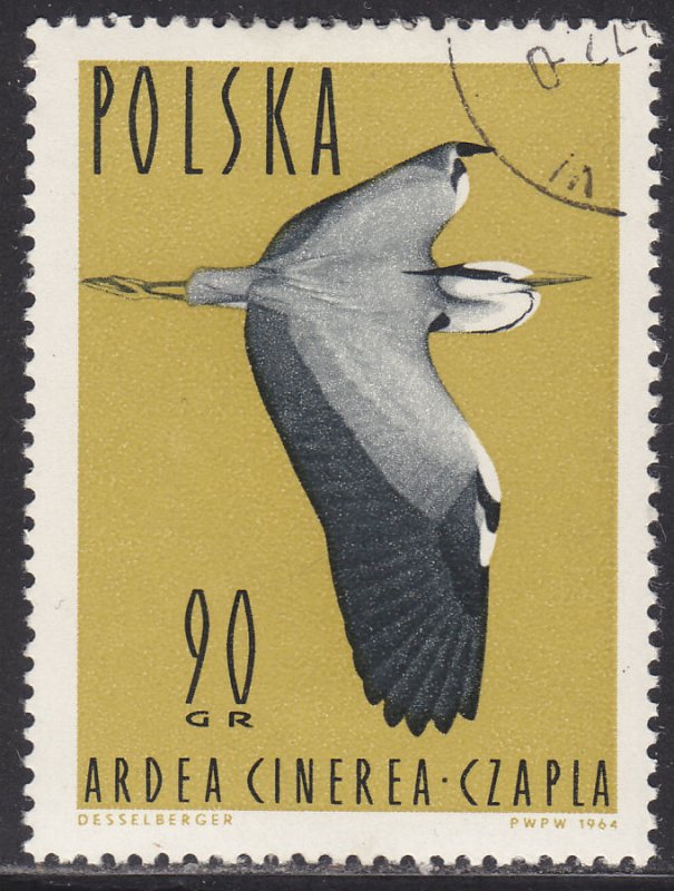 Poland 1235 Gray Heron 1964