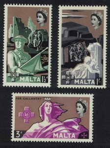 Malta George Cross Commemoration 3rd series 3v 1959 MNH SG#292-294