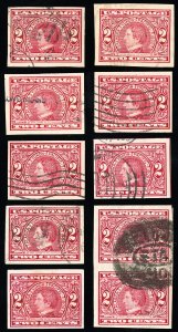 US Stamps # 371 Used VF Lot Of 10 Scott Value $325.00