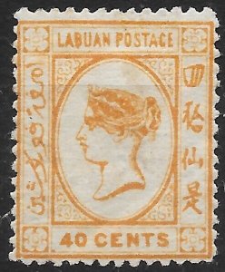 LABUAN SG47 1892 40c OCHRE MTD MINT