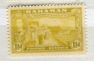 BAHAMAS; 1938 early GVI pictorial issue Mint hinged Shade of 1.5d. value