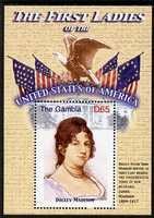 GAMBIA - 2007 - 1st Lady of US,  Dolley Madison-Perf Min Sheet-Mint Never Hinged