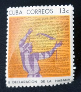 CUBA Sc# 932b  FIDEL CASTRO HAVANA DECLARATION 13c   1964 MNH