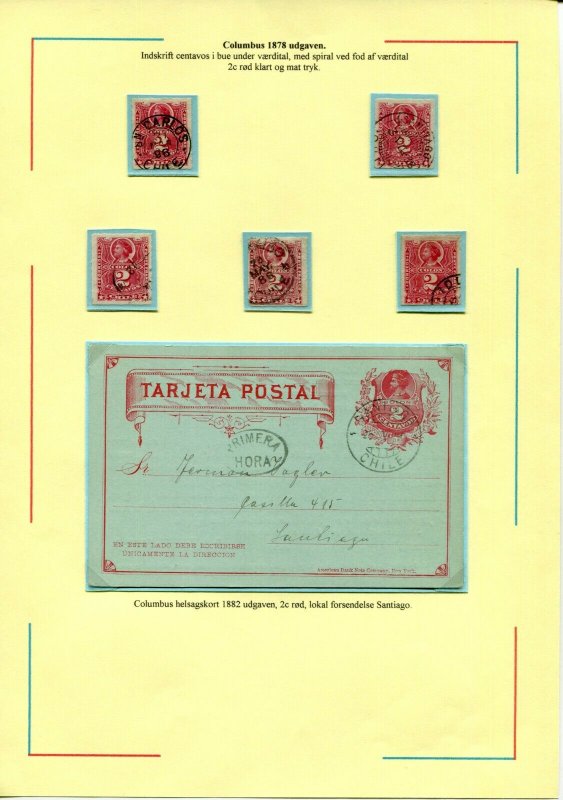 CHILE 1854-1910 LOVELY EXHIBITION COLLECTION WITH LOTS OF GOOD MATERIAL