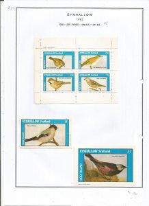 EYNHALLOW -1982 - Birds - Sheets - Mint Light Hinged -Private Issue