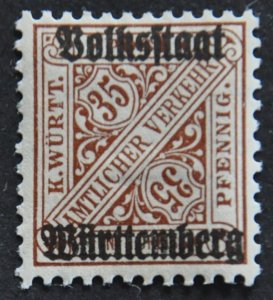 DYNAMITE Stamps: Wurttemberg Scott #O159  – MINT hr