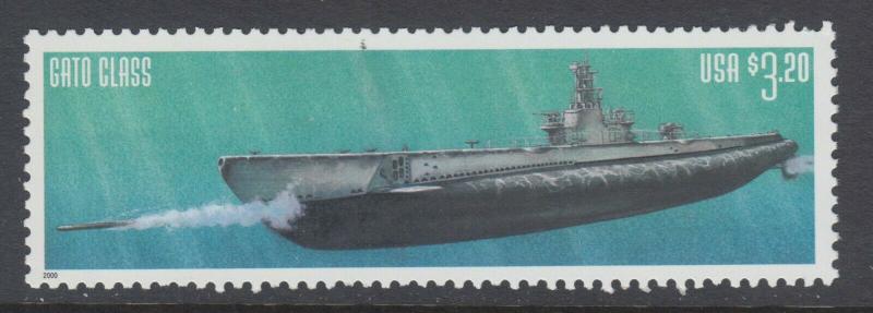 US Sc 3377 MNH. 2000 $3.20 Gato Class Submarine