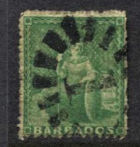 STAMP STATION PERTH -Barbados #10 Britannia Used Unwmk. CV$500.00