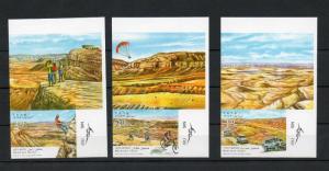 Israel Scott #2003-05 Craters Imperforate Top Margin Singles MNH!!