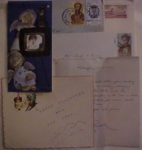 SPAIN  LETTER 1962 IN ENGLISH ALSO 2 DIFF CHRISTMAS CARDS ALL WITH COVERS