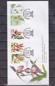 Malaysia, Scott cat. 874-876. 17th World Orchid Conference, First day cover. ^