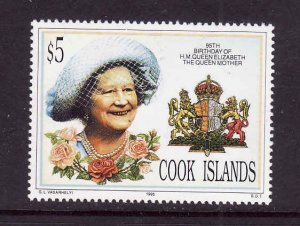 Cook Islands-Sc.#1197-unused,NH set -Queen Mother birthday-Royalty-1995-