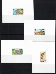 Senegal 1990 MNH Sc 897-900 DELUXE SOUVENIR SHEETS