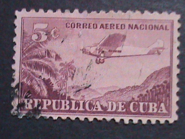 ​CUBA-AIRMIAL- VERY OLD CUBA AIR PLANES STAMPS USED- VF WE SHIP TO WORLD WIDE.