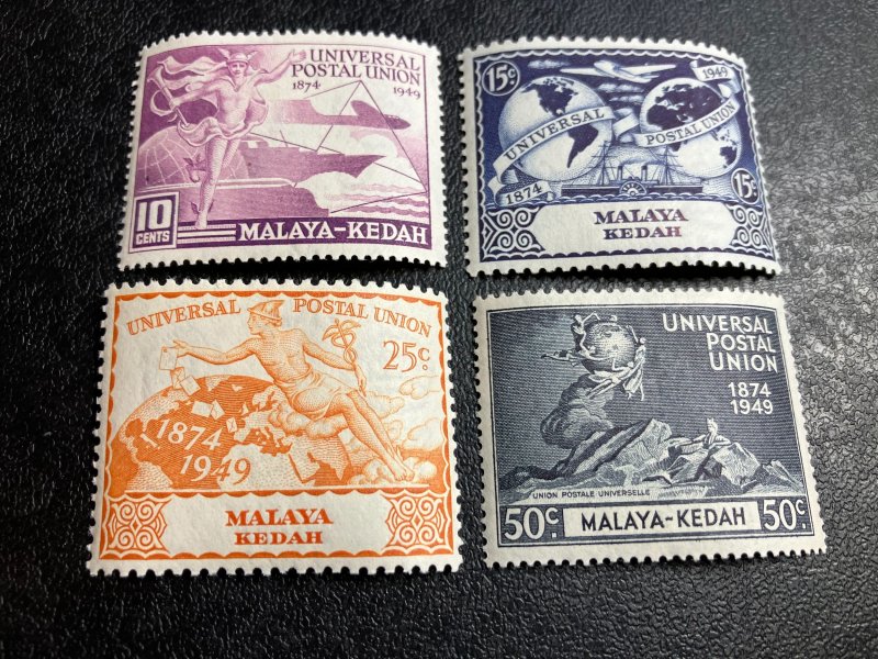 Malaya Kedah Scott 57-60 Mint