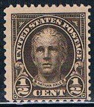 USA 551, 0.5c Nathan Hale, perf 11, mint, H, just F